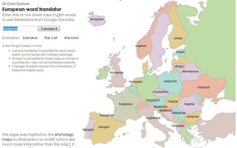 európa térkép online Ilyent még nem láttál: interaktív európai szófordító térkép európa térkép online