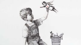 Banksy elárverezi szuper-ápolónős festményét a brit egészségügy javára