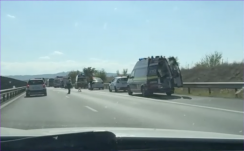 Buszbaleset az A1-es autópályán