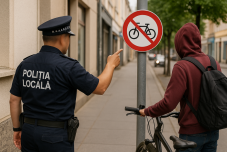 Gurul a büntetés: járdán közlekedő bicikliseket és rollereseket büntettek