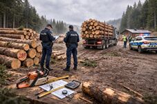 Több ezer köbméter fát foglaltak le a rendőrök Hargita megyében tavaly