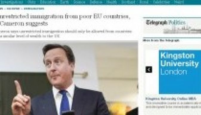 Cameron távol tartaná a szegényeket a ködös Albiontól