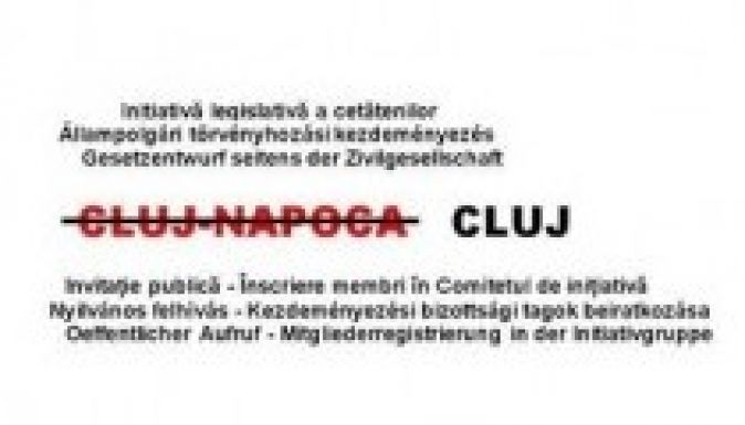 „Legyen Kolozsvár-Napoca újból Kolozsvár!”