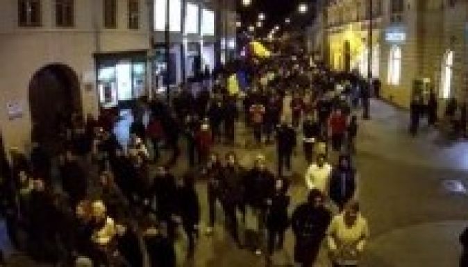 Így ünnepelte Nagyszeben Klaus Johannis győzelmét (DRÓNVIDEÓ)