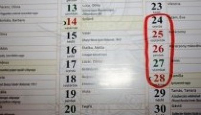Hivatalos: szabadnap december 24-e és 31-e