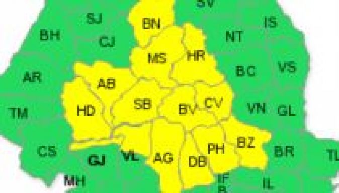 Péntek estig esni fog az erdélyi megyék többségében