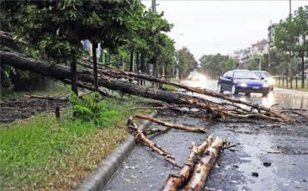 Orkán erejű szél, jégeső tépázta meg Magyarországot