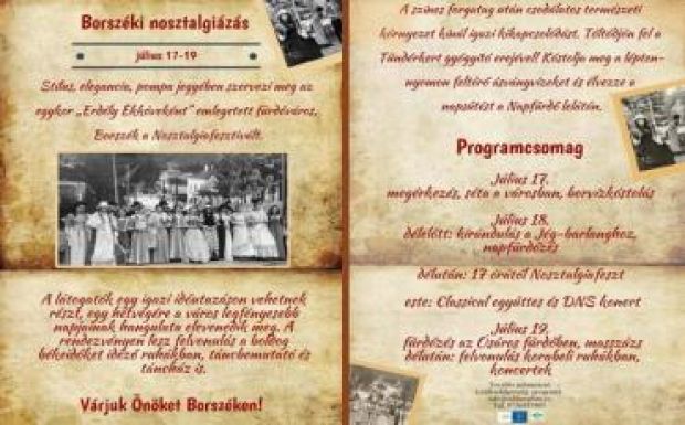 Időutazás-játékot ajánl a hétvégére Borszék