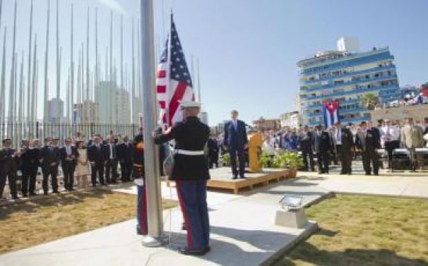 Ismét felvonták az amerikai lobogót Havannában