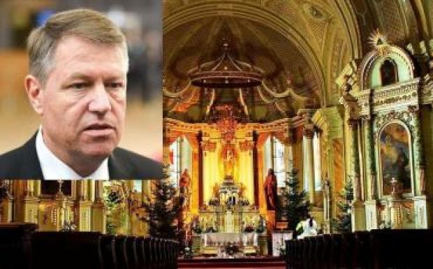 Orgonamuzsikát is hallgat Klaus Johannis államfő Csíksomlyón