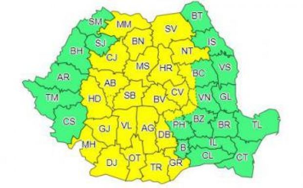 Elsőfokú esőriadót bocsátottak ki, Erdély nagy része érintett