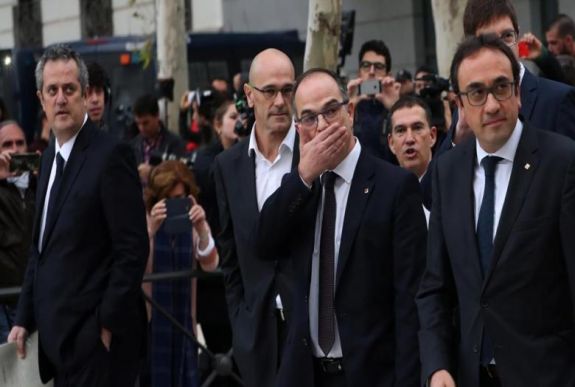 Madridban volt jelenésük a lázadással vádolt katalán politikusoknak