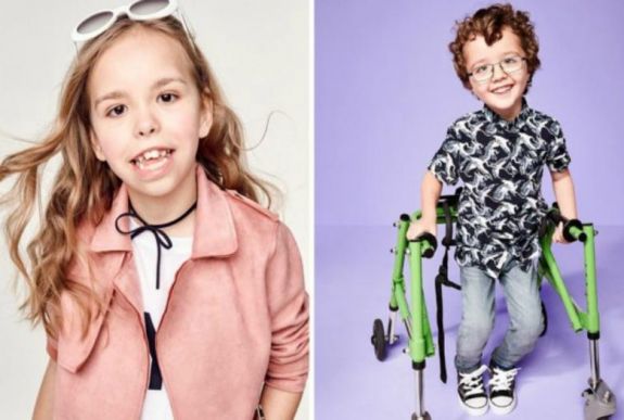 Fogyatékkal élő gyerekek modellkednek a brit ruhamárkának