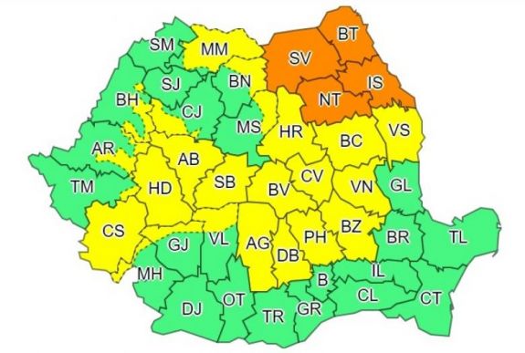 Sárga viharjelzést adtak ki többek között Székelyföld nagy részére