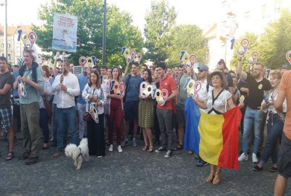 Kormányellenes tüntetés volt kedden este Kolozsváron