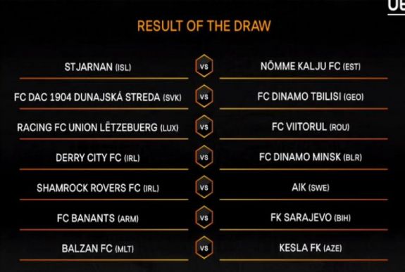 Sorsoltak az Európa Liga első selejtezőkörében