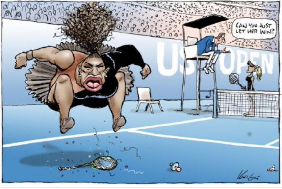 Sokaknál kiverte a biztosítékot ez a Serena Williams-karikatúra