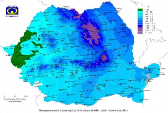 Elérte Romániát a fagyhullám, Hargita megyében volt a leghidegebb Erdélyben