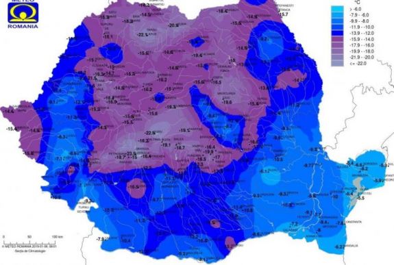 Farkasordító hideg volt kedd reggel Erdélyben