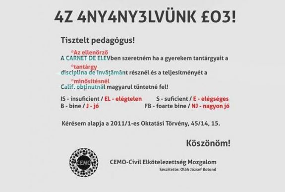 „Ma fébét kaptam magyarból” – kampányt indított a CEMO