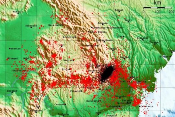 A Richter-skála szerinti 3,2-es erősségű földrengés volt Vrancea megyében