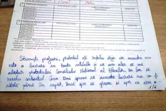 A próbaérettségi sztárja lett egy szatmárnémeti diáklány