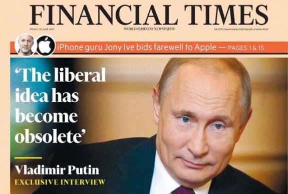 Putyin a Financial Timesnak: „elavulttá vált a liberális eszme”