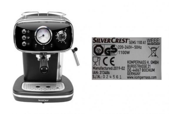 Áramütés veszélye miatt kávéfőzőt hív vissza a Lidl