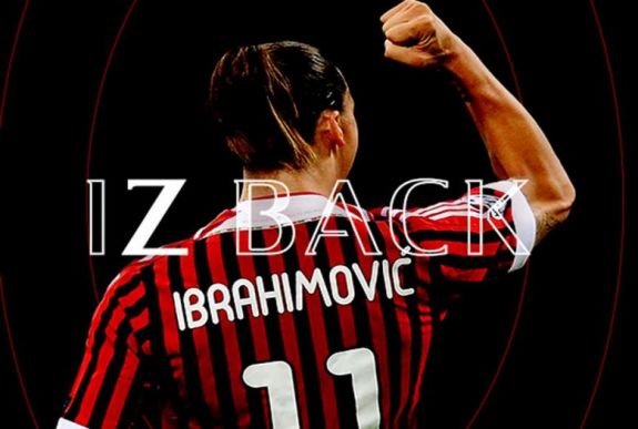 Zlatan Ibrahimovic visszatért az AC Milanhoz