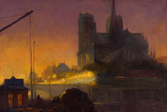 Papp Aurél Notre-Dame című 1912-es festménye a Maros Megyei Múzeumba került