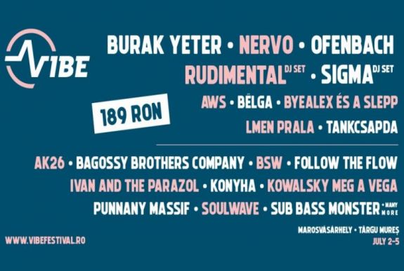 VIBE 4: nemzetközi sztárok jönnek Marosvásárhelyre