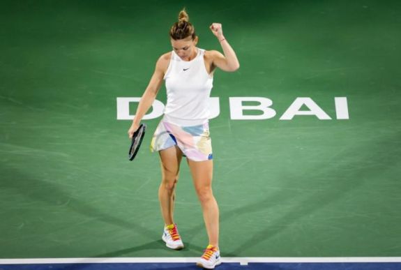 Nehezen győzött Simona Halep Ons Jebeur ellen a dubaji WTA-tornán
