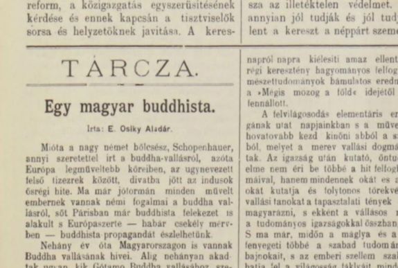 Évszázadok hírei: máramarosszigeti volt az egyik első magyar buddhista