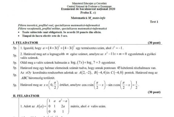 Magyar nyelvű tételeken is gyakorolhatnak a végzősök