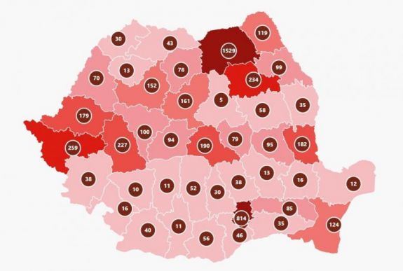 Térképes adatok: ötre nőtt a fertőzöttek száma Hargita megyében