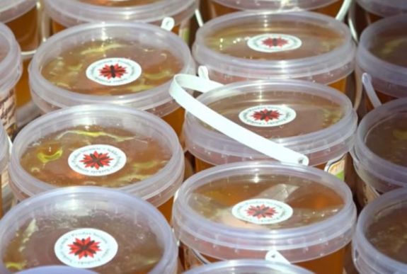 Mézadományt kaptak a csíkszeredai kórház dolgozói