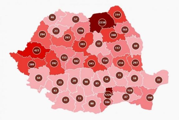 Hargita megyében 2-vel, Háromszéken 14-gyel nőtt az igazolt fertőzöttek száma