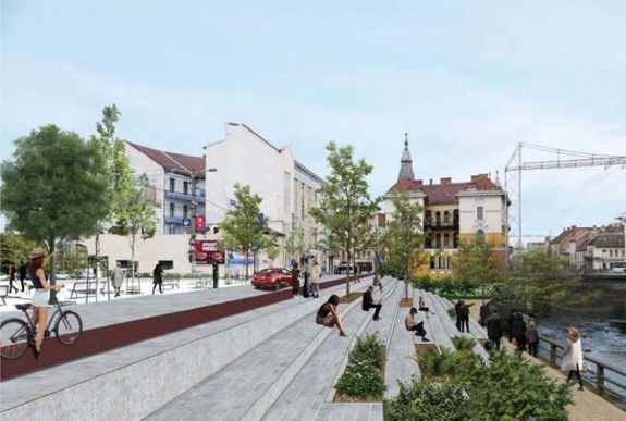 Látványosan átalakul a kolozsvári Szamos-part