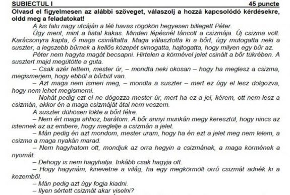Ezt a tételsort kapták a nyolcadikosok a magyar nyelv és irodalom képességvizsgán