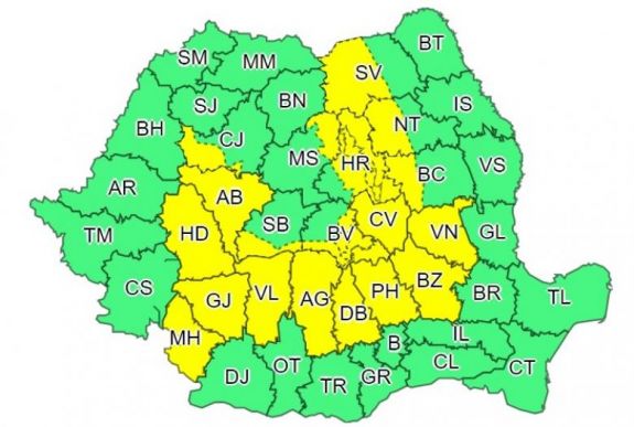 Elsőfokú viharriadó van szerda estig 19 megyében, Székelyföldön is