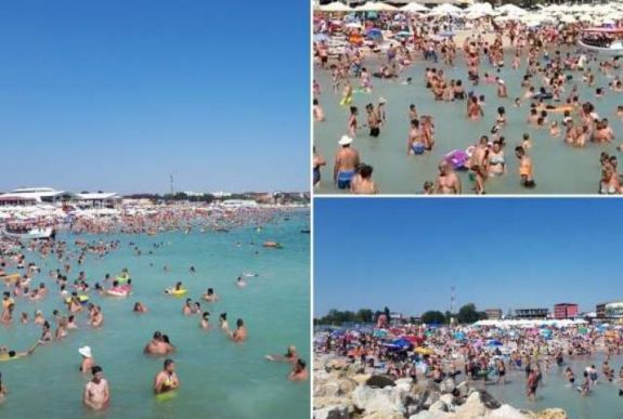 Már pénteken zsúfolásig megtelt a román tengerpart