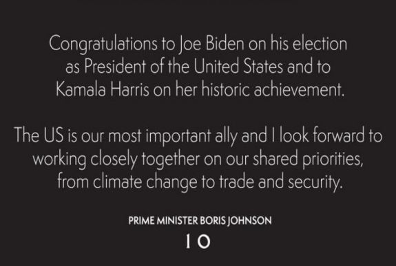 Amerikai elnökválasztás: Merkel, Macron és Johnson gratulált Joe Bidennek