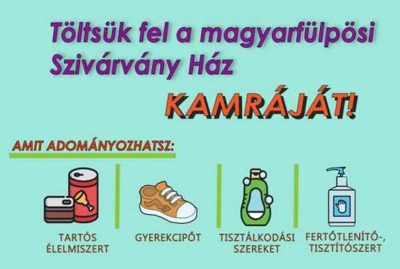 Töltsük fel a magyarfülpösi Szivárvány Ház éléskamráját!
