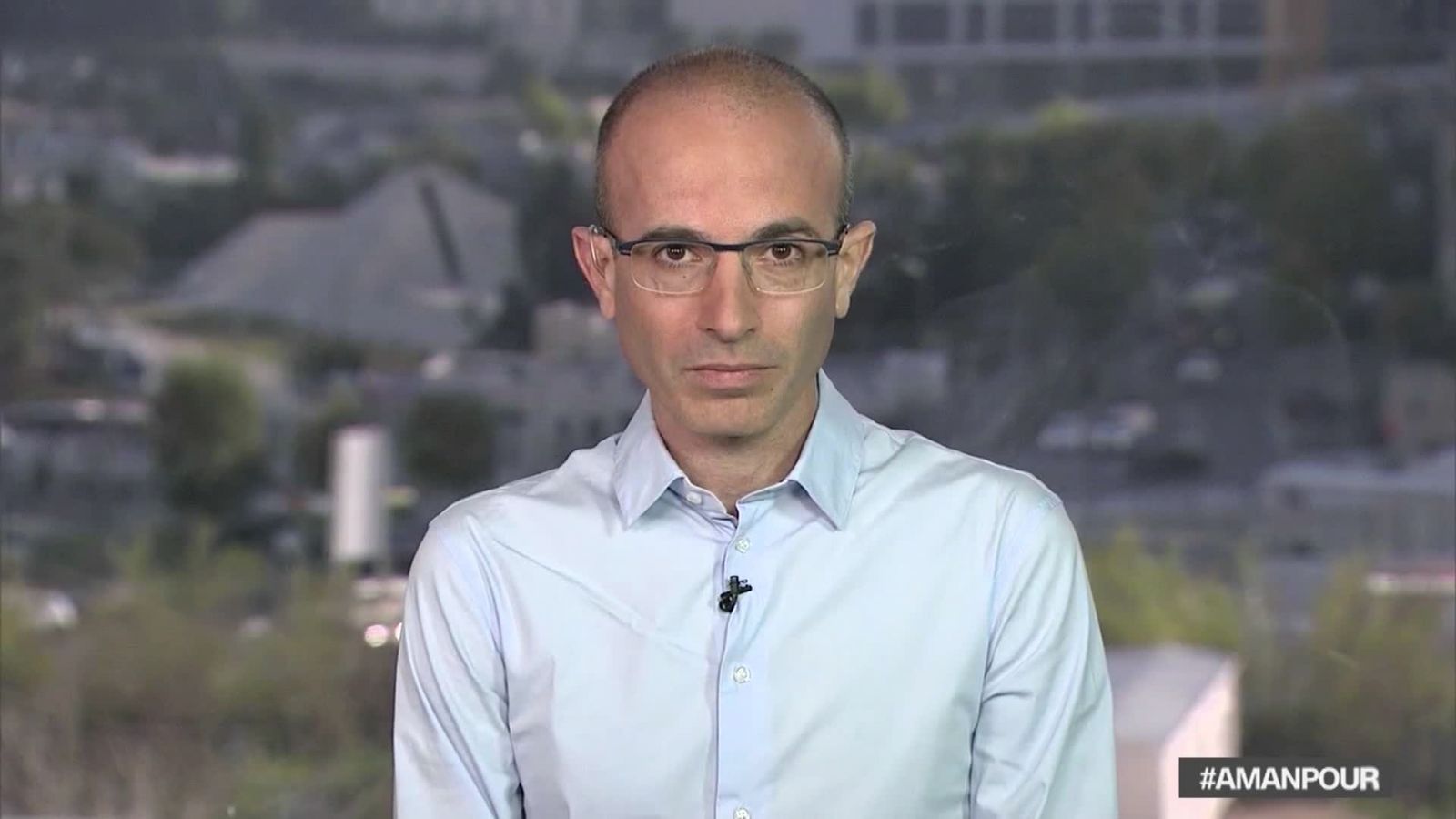 Yuval Noah Harari a CNN műsorában | Forrás: cnn.com