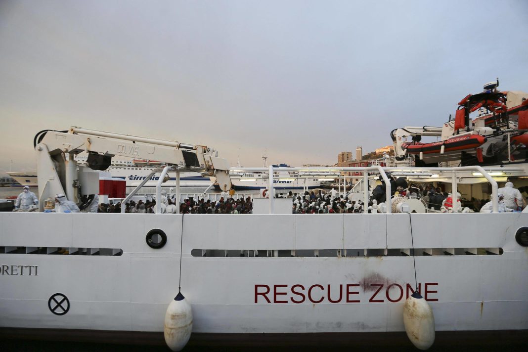 Menekültek a Gregoretti hadihajó fedélzetén | Fotó: ilprimatonazionale.it
